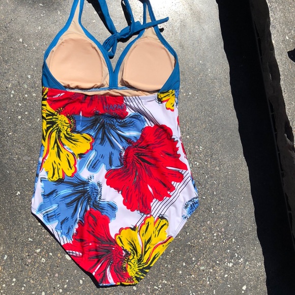 Hapari Colorful Floral 1 Pc Swim Suit -Sz 8-10 Med - Picture 2 of 7